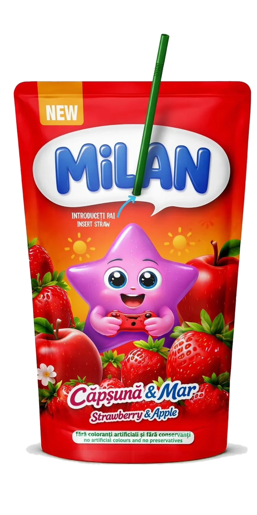 Suc Căpșună & Măr